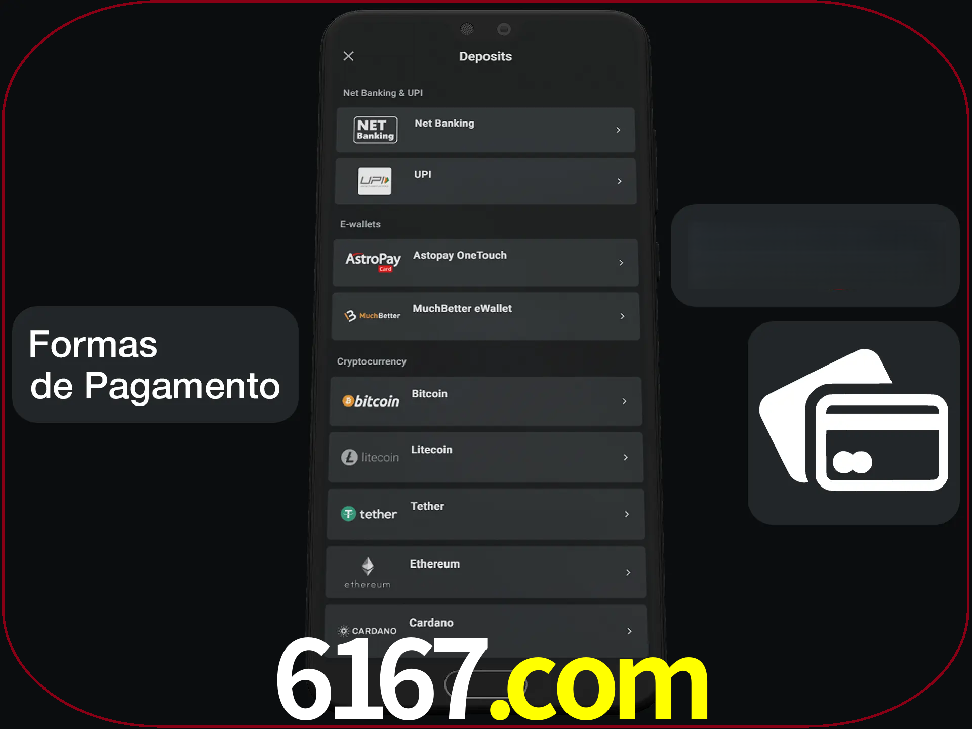 Escolha a forma de pagamento de sua preferência.